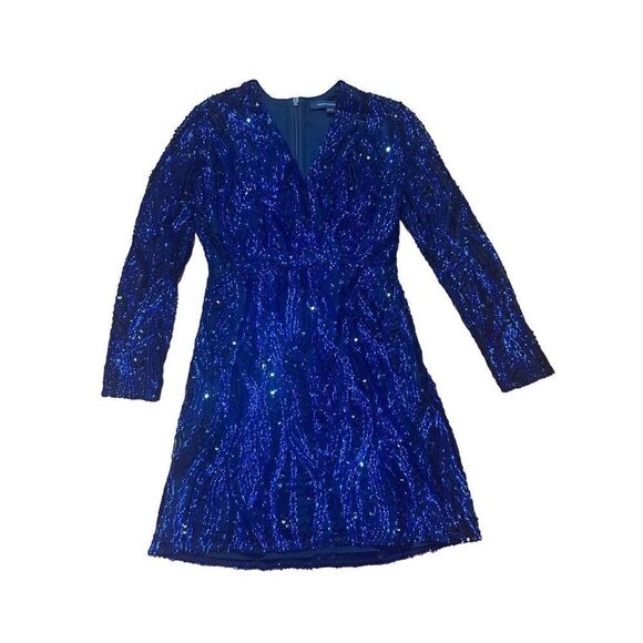 French Connection Deniz Embellished Mini Dress in color Surf The Web sz 6 - Picture 10 of 15